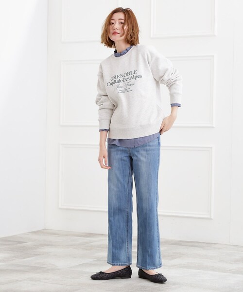 grove（グローブ）の「【選べる着丈】美シルエットデニムソフトフレアーパンツ（デニムパンツ・レディース・オフホワイト/ブルー/ブルー系その他/ネイビー・02/03/00/22/01/21/05/04/23）」の10枚目の写真