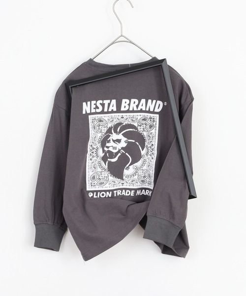NESTA(ネスタ)の「NESTA オーバーサイズ ロンT ネスタブランド KIDS(Tシャツ/カットソー・キッズ・チャコール/ブラック/オフホワイト/杢グレー/グレー系/ブラック系その他/ホワイト系その他/グレー系その他・110/120/130/140/150/160)」の8枚目の写真