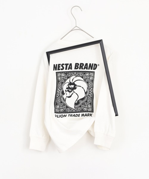 NESTA(ネスタ)の「NESTA オーバーサイズ ロンT ネスタブランド KIDS(Tシャツ/カットソー・キッズ・チャコール/ブラック/オフホワイト/杢グレー/グレー系/ブラック系その他/ホワイト系その他/グレー系その他・110/120/130/140/150/160)」の2枚目の写真