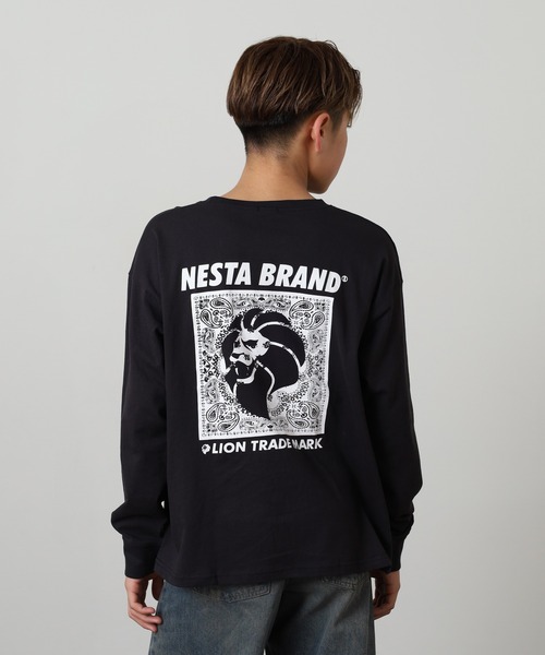 NESTA(ネスタ)の「NESTA オーバーサイズ ロンT ネスタブランド KIDS(Tシャツ/カットソー・キッズ・チャコール/ブラック/オフホワイト/杢グレー/グレー系/ブラック系その他/ホワイト系その他/グレー系その他・110/120/130/140/150/160)」の4枚目の写真