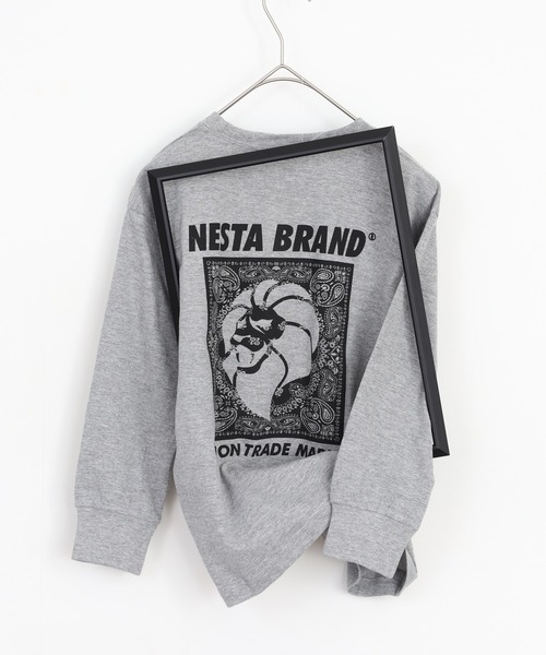 NESTA(ネスタ)の「NESTA オーバーサイズ ロンT ネスタブランド KIDS(Tシャツ/カットソー・キッズ・チャコール/ブラック/オフホワイト/杢グレー/グレー系/ブラック系その他/ホワイト系その他/グレー系その他・110/120/130/140/150/160)」の6枚目の写真
