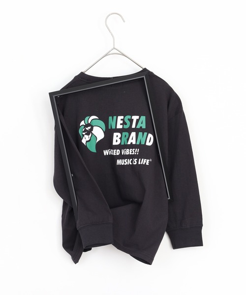 NESTA(ネスタ)の「NESTA オーバーサイズ ロンT ネスタブランド KIDS(Tシャツ/カットソー・キッズ・チャコール/ブラック/オフホワイト/杢グレー/グレー系/ブラック系その他/ホワイト系その他/グレー系その他・110/120/130/140/150/160)」の3枚目の写真