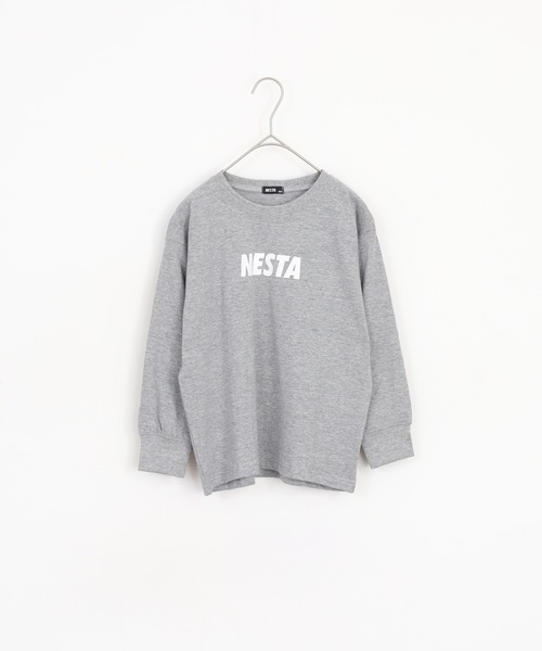 NESTA(ネスタ)の「NESTA オーバーサイズ ロンT ネスタブランド KIDS(Tシャツ/カットソー・キッズ・チャコール/ブラック/オフホワイト/杢グレー/グレー系/ブラック系その他/ホワイト系その他/グレー系その他・110/120/130/140/150/160)」の14枚目の写真