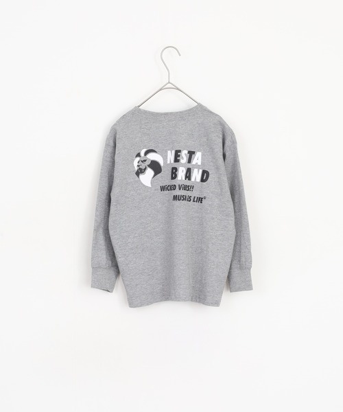 NESTA(ネスタ)の「NESTA オーバーサイズ ロンT ネスタブランド KIDS(Tシャツ/カットソー・キッズ・チャコール/ブラック/オフホワイト/杢グレー/グレー系/ブラック系その他/ホワイト系その他/グレー系その他・110/120/130/140/150/160)」の18枚目の写真