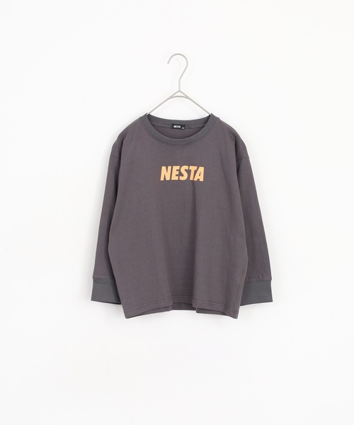 NESTA(ネスタ)の「NESTA オーバーサイズ ロンT ネスタブランド KIDS(Tシャツ/カットソー・キッズ・チャコール/ブラック/オフホワイト/杢グレー/グレー系/ブラック系その他/ホワイト系その他/グレー系その他・110/120/130/140/150/160)」の12枚目の写真