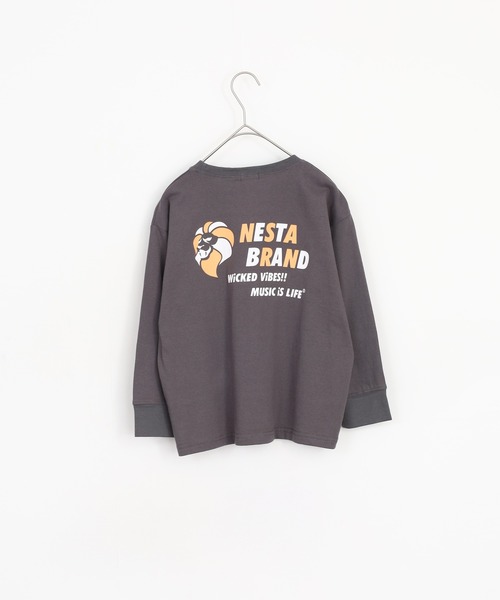 NESTA(ネスタ)の「NESTA オーバーサイズ ロンT ネスタブランド KIDS(Tシャツ/カットソー・キッズ・チャコール/ブラック/オフホワイト/杢グレー/グレー系/ブラック系その他/ホワイト系その他/グレー系その他・110/120/130/140/150/160)」の13枚目の写真