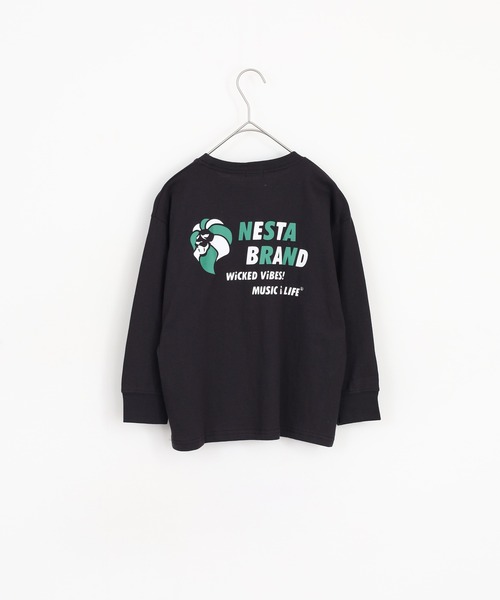 NESTA(ネスタ)の「NESTA オーバーサイズ ロンT ネスタブランド KIDS(Tシャツ/カットソー・キッズ・チャコール/ブラック/オフホワイト/杢グレー/グレー系/ブラック系その他/ホワイト系その他/グレー系その他・110/120/130/140/150/160)」の11枚目の写真