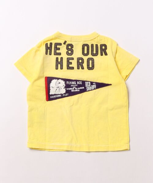 DENIM DUNGAREE(デニムダンガリー)の「Vintage Cotton Jersey SNOOPY HERO Tee(Tシャツ/カットソー・キッズ・イエロー・125/115/105)」の2枚目の写真