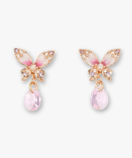 ANNA SUI(アナスイ)の「蝶モチーフ ピアス(ピアス(両耳用)・レディース・ピンク・ONE SIZE)」の1枚目の写真