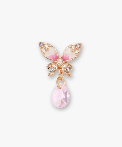 ANNA SUI(アナスイ)の「蝶モチーフ ピアス(ピアス(両耳用)・レディース・ピンク・ONE SIZE)」の2枚目の写真