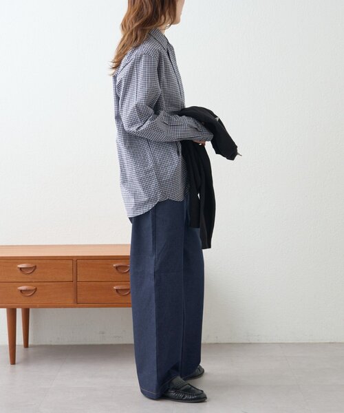 GEVACO（ゲバコ）の「【GEVACO】レギュラーカラープレーンシャツ（シャツ/ブラウス・レディース・ブルー系その他/ネイビー/ブルー・LARGE/MEDIUM）」の16枚目の写真