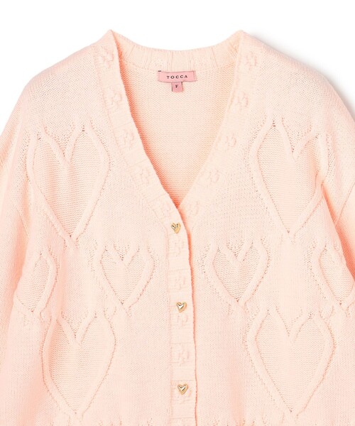 TOCCA（トッカ）の「HEART HUG KNIT カーディガン（カーディガン/ボレロ・レディース・アイボリー系/ピンク系・F）」の15枚目の写真