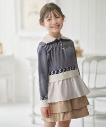 組曲（クミキョク）の「【110-140㎝】ハーモニー ボーダートップス（ニット/セーター）」