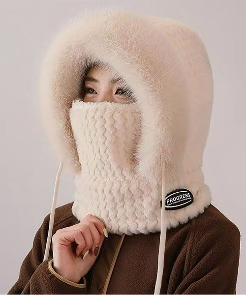セール】防寒温かボア バラクラバ/帽子（ニットキャップ/ビーニー