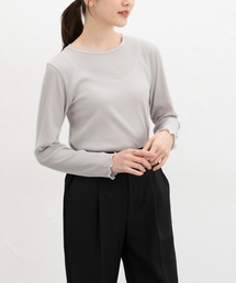 リブクルーネックTシャツ
