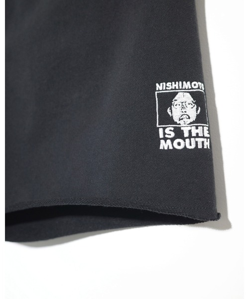 NISHIMOTO IS THE MOUTH(ニシモト イズ ザ マウス)の「WIDE SWEAT SHORTS | NISHIMOTO IS THE MOUTH(スウェットパンツ・メンズ・ホワイト/ブラック・L/XL/S/M)」の6枚目の写真