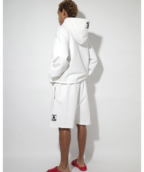 NISHIMOTO IS THE MOUTH(ニシモト イズ ザ マウス)の「WIDE SWEAT SHORTS | NISHIMOTO IS THE MOUTH(スウェットパンツ・メンズ・ホワイト/ブラック・L/XL/S/M)」の9枚目の写真