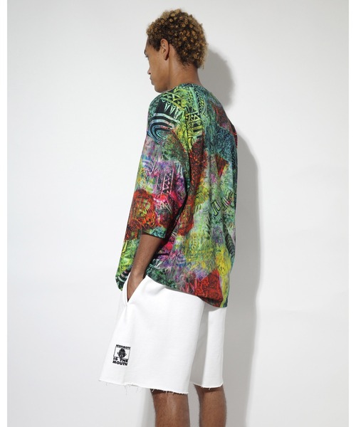NISHIMOTO IS THE MOUTH(ニシモト イズ ザ マウス)の「WIDE SWEAT SHORTS | NISHIMOTO IS THE MOUTH(スウェットパンツ・メンズ・ホワイト/ブラック・L/XL/S/M)」の12枚目の写真