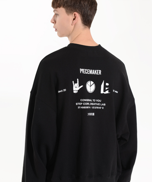 PIECEMAKER(ピースメーカー)の「PM ICON SWEAT SHIRTS (BLACK)(スウェット・レディース・その他・M/L)」の1枚目の写真