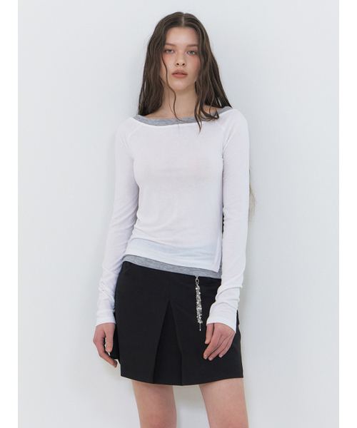 ETMON(エトモン)の「Inverted Pleats Mini Skirt, Black(スカート・レディース・その他・S/M)」の3枚目の写真
