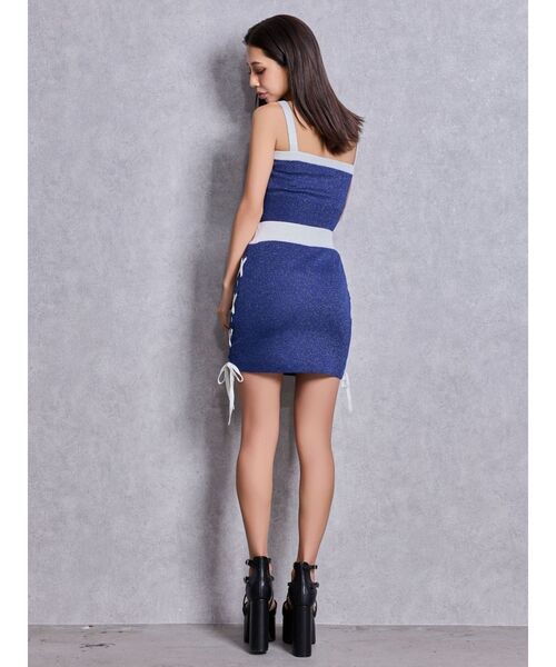 GYDA（ジェイダ）の「フロントレースアップラメニットスカートライクショートパンツ（スカート・レディース・ブラック/ネイビー/ピンク・FREE）」の18枚目の写真