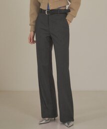 SIYAZU（シヤジュ）の「SIPT7090 フェミニンローライズブーツカットスラックス_チャコール（スラックス）」