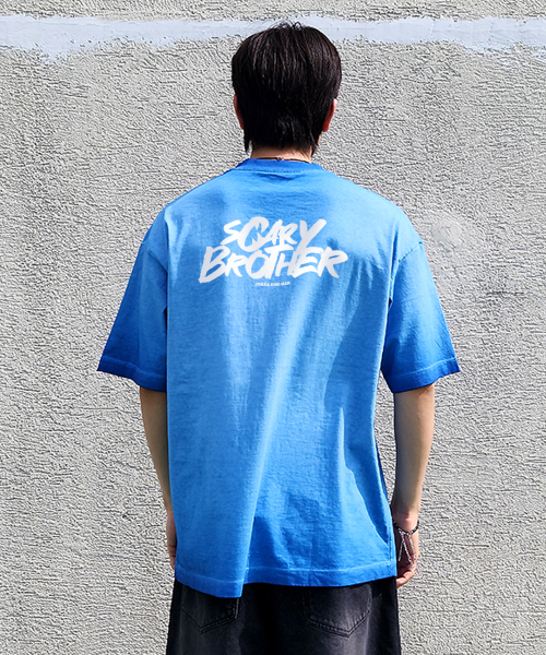 ASTRAL PROJECTION（アストラルプロジェクション）の「[APSTUDIOXSCARYBROTHER SERIES 2]ピグメントルーズフィット半袖Tシャツ_ブルー（Tシャツ/カットソー・メンズ・その他・M/L/XL/XXL）」の4枚目の写真