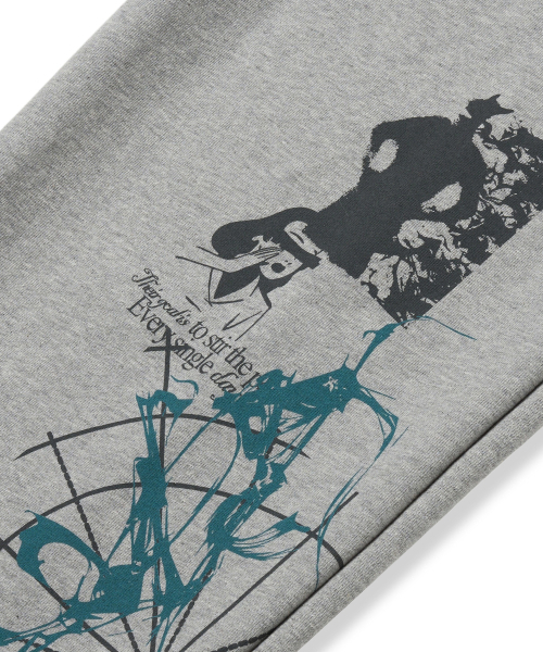 BROWNBREATH(ブラウンブレス)の「GRAPHICS SWEAT PANTS - MELANGE GREY(スウェットパンツ・レディース・その他・M/L/XL/S)」の6枚目の写真