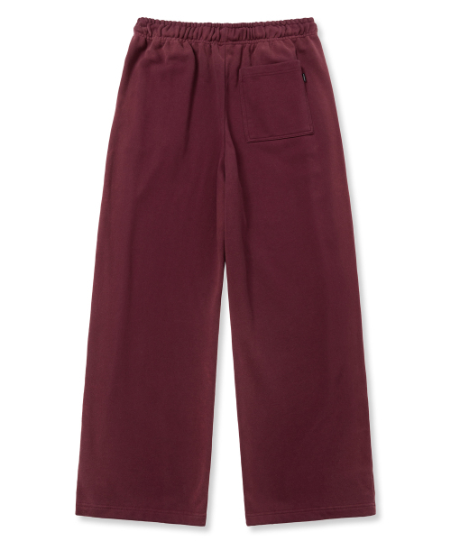 BROWNBREATH（ブラウンブレス）の「TAG DIRTY WIDE SWEAT PANTS - BURGUNDY（スウェットパンツ・レディース・その他・XL/S/M/L）」の2枚目の写真