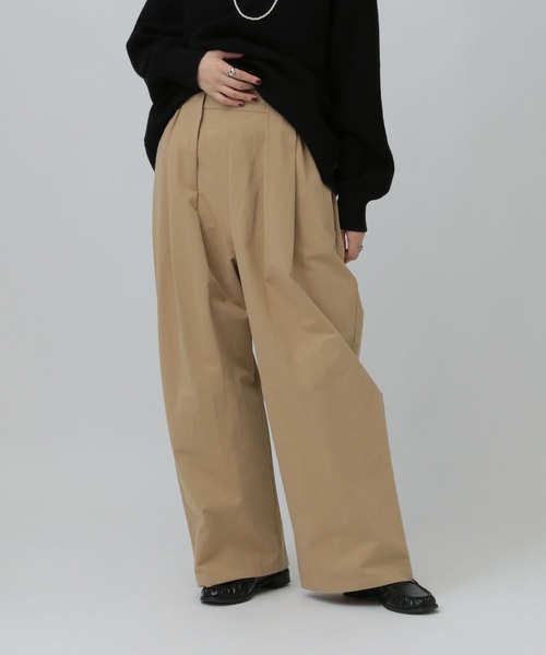 LEPSIM（レプシィム）の「フロントタックパンツ　637496（その他パンツ・レディース・ブラック/ベージュ/ブラウン・FREE）」の10枚目の写真