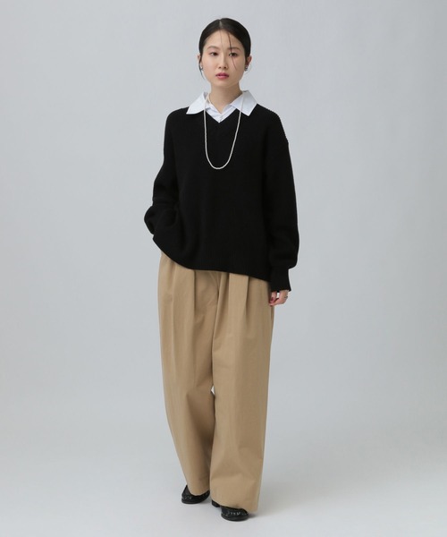 LEPSIM（レプシィム）の「フロントタックパンツ　637496（その他パンツ・レディース・ブラック/ベージュ/ブラウン・FREE）」の14枚目の写真