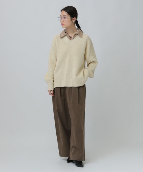 LEPSIM（レプシィム）の「フロントタックパンツ　637496（その他パンツ・レディース・ブラック/ベージュ/ブラウン・FREE）」の21枚目の写真