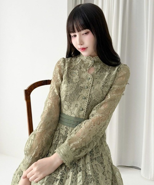 F i.n.t（フィント）の「14’MARJORIEonepiece/fint フィント（ドレス・レディース・ピンクベージュ/グリーン・FREE）」の5枚目の写真