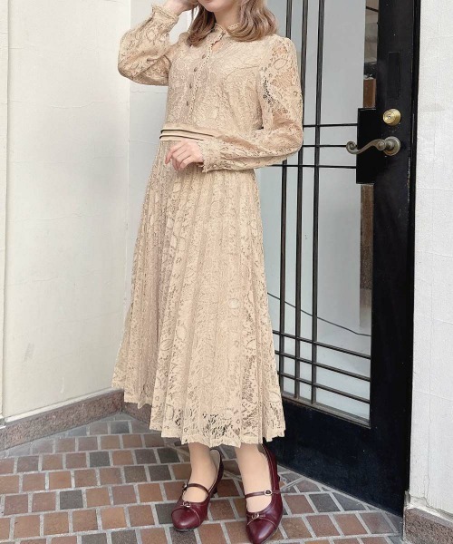 F i.n.t（フィント）の「14’MARJORIEonepiece/fint フィント（ドレス・レディース・ピンクベージュ/グリーン・FREE）」の13枚目の写真