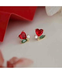 【88eighty-eight】ミニチューリップハートシンプルピアス【import】(MA)