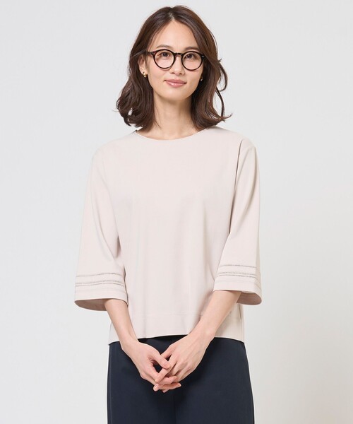J.PRESS(ジェイプレス)の「ギガダルポンチ カットソー(Tシャツ/カットソー・レディース・ホワイト系/ベージュ系/スカイブルー系・T15/T13)」の2枚目の写真