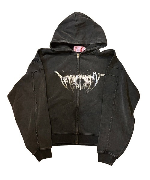 EFFECTEN(エフェクテン)の「mpa4043-Utility metal logo zip hoodie パーカー(efsal-03)(パーカー・メンズ・チャコール/ブラック/キャメル・L/M/S)」の5枚目の写真