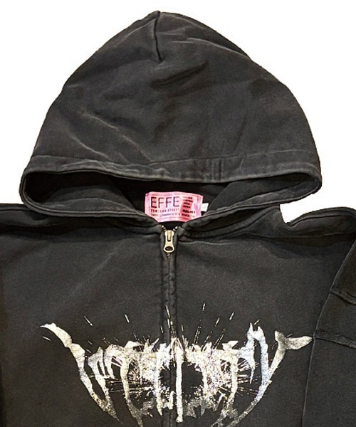 EFFECTEN(エフェクテン)の「mpa4043-Utility metal logo zip hoodie パーカー(efsal-03)(パーカー・メンズ・チャコール/ブラック/キャメル・L/M/S)」の6枚目の写真
