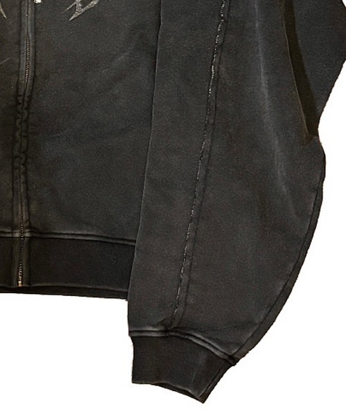 EFFECTEN(エフェクテン)の「mpa4043-Utility metal logo zip hoodie パーカー(efsal-03)(パーカー・メンズ・チャコール/ブラック/キャメル・L/M/S)」の8枚目の写真