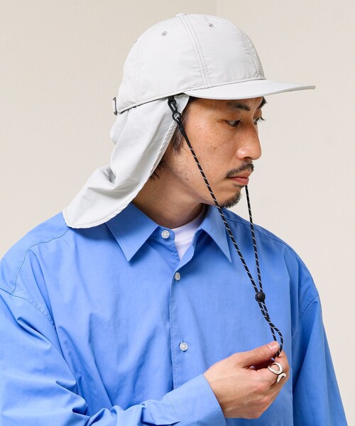 GLOSTER（グロスター）の「【シェイド着脱で2WAY】NYLON SHADE CAP（キャップ・メンズ・ブラック/オリーブ/アイボリー/ライトグレー・FREE）」の2枚目の写真