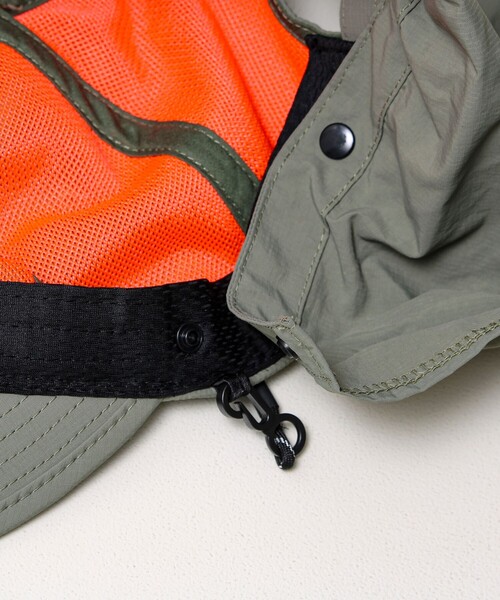 GLOSTER（グロスター）の「【シェイド着脱で2WAY】NYLON SHADE CAP（キャップ・メンズ・ブラック/オリーブ/アイボリー/ライトグレー・FREE）」の8枚目の写真