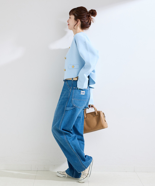 B.C STOCK（ベーセーストック）の「手洗い可 / ミラノリブカーディガン（カーディガン/ボレロ・レディース・ネイビー/ホワイト/サックスブルー・FREE）」の7枚目の写真