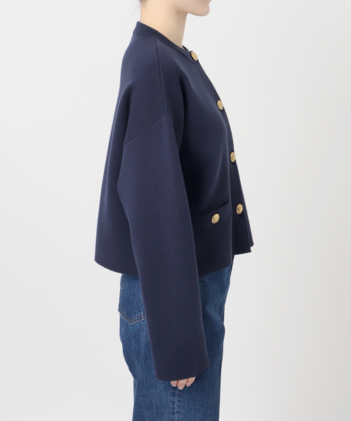 B.C STOCK（ベーセーストック）の「手洗い可 / ミラノリブカーディガン（カーディガン/ボレロ・レディース・ネイビー/ホワイト/サックスブルー・FREE）」の15枚目の写真