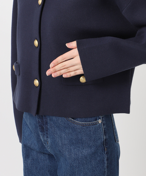 B.C STOCK（ベーセーストック）の「手洗い可 / ミラノリブカーディガン（カーディガン/ボレロ・レディース・ネイビー/ホワイト/サックスブルー・FREE）」の17枚目の写真