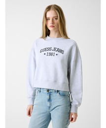 GUESS JEANS | GUESS JEANS Drop Shoulder Emb Cropped Crew(スウェット)