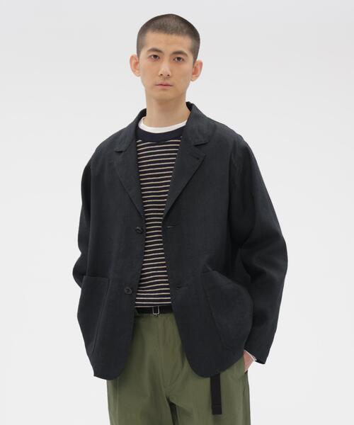 MHL.(エムエイチエル)の「FADED WOOL LINEN TWILL(テーラードジャケット・メンズ・ブラック・SMALL/MEDIUM/LARGE)」の1枚目の写真