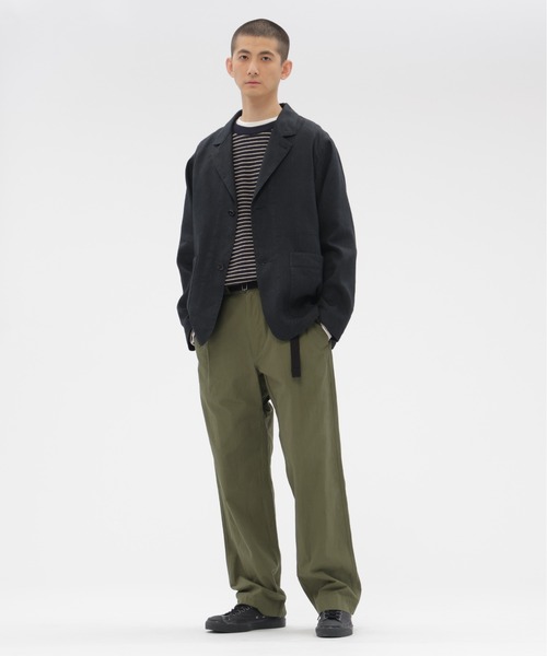 MHL.（エムエイチエル）の「FADED WOOL LINEN TWILL（テーラードジャケット・メンズ・ブラック・SMALL/MEDIUM/LARGE）」の2枚目の写真