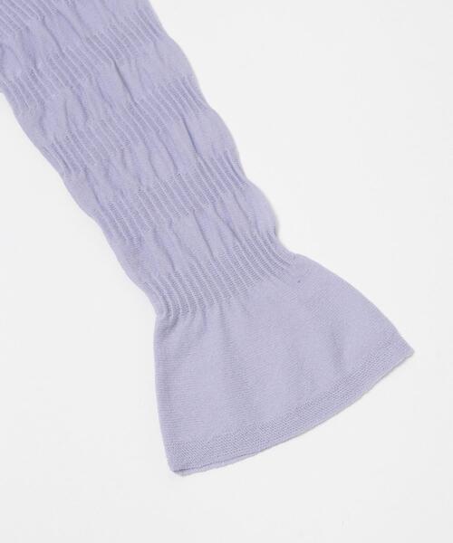 ITEMS URBANRESEARCH（アイテムズ アーバンリサーチ）の「シャーリングフレアスリーブニット（ニット/セーター・レディース・ネイビー/ラベンダー/オフホワイト・FREE）」の15枚目の写真