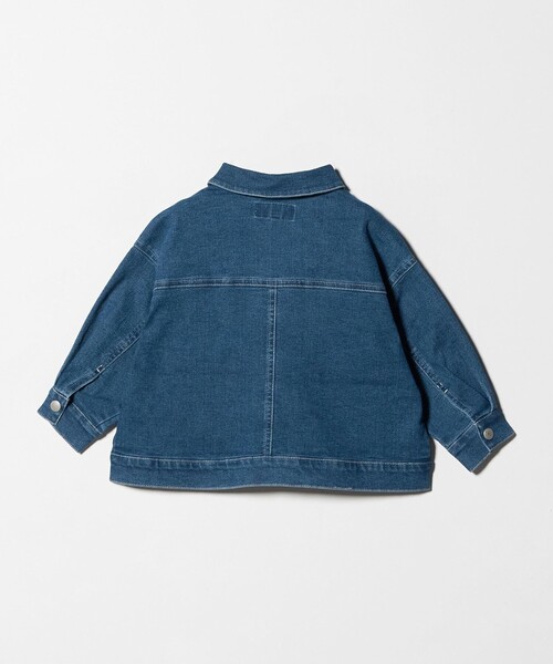 green label relaxing(グリーンレーベルリラクシング)の「デニム ブルゾン / キッズ ストレッチ 100cm-160cm(デニムジャケット・キッズ・コバルトブルー/ブラック/ライトブルー・120cm/130cm/110cm/100cm/150cm/160cm/140cm)」の6枚目の写真