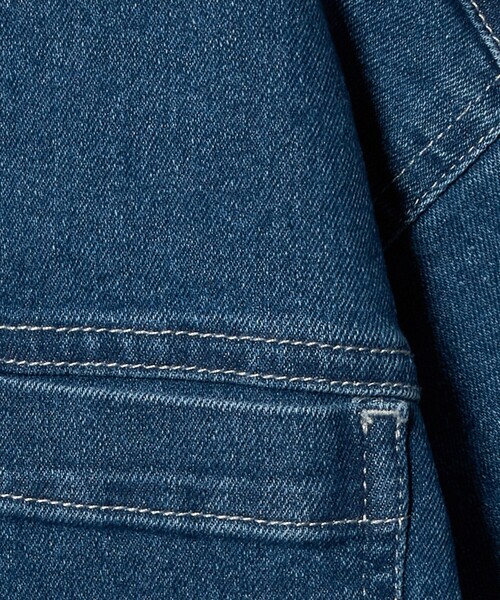 green label relaxing(グリーンレーベルリラクシング)の「デニム ブルゾン / キッズ ストレッチ 100cm-160cm(デニムジャケット・キッズ・コバルトブルー/ブラック/ライトブルー・120cm/130cm/110cm/100cm/150cm/160cm/140cm)」の9枚目の写真